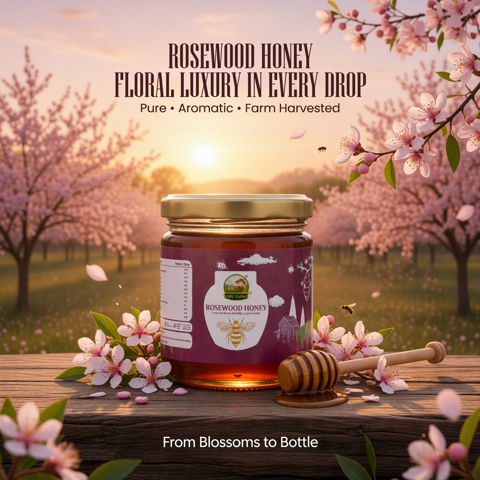 Rosewood Honey | Rare Sheesham Blossom Nectar {250g} - Image 3